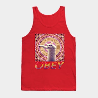 OG CAT - Trippy Hypnotising Cat - OBEY Tank Top